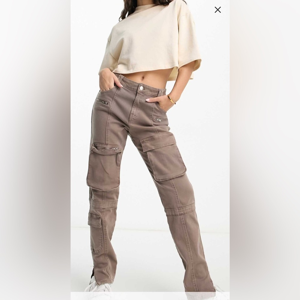 ASOS washed moto cargo pants with 3D pockets